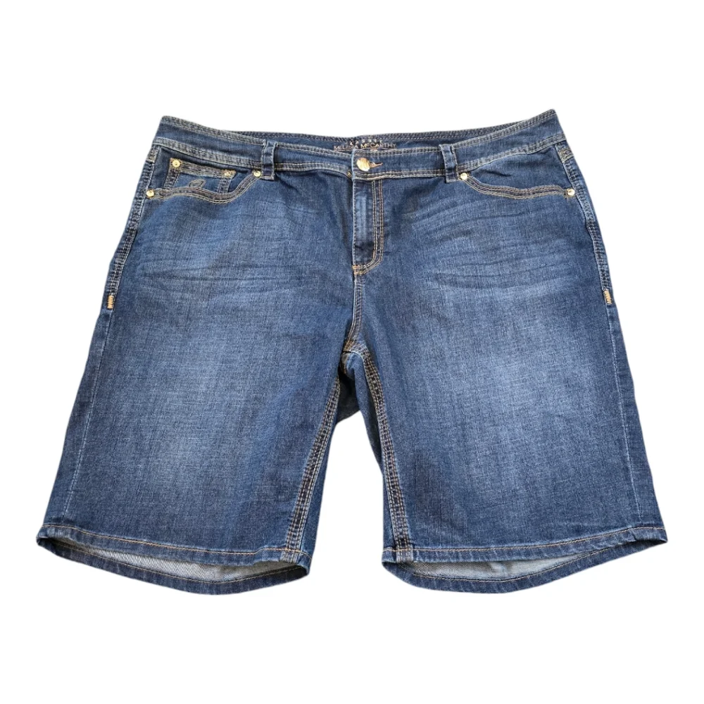 Melissa McCartney Seven7 Bermuda Denim Jean Shorts Plus‎ Size 26